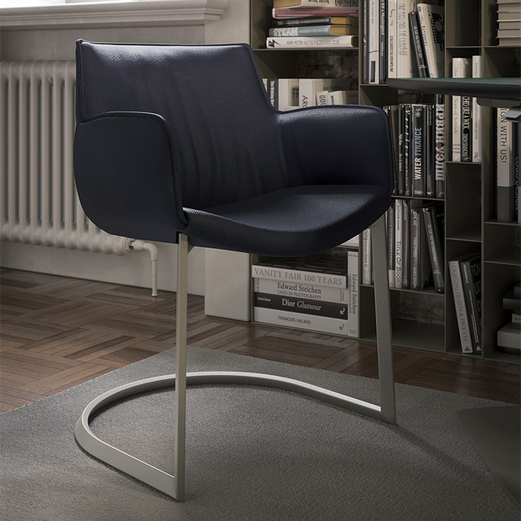Luxury RHONDA Cantilever chair by Cattelan Italia – Italian lounge seating with cantilever structure and elegant curves