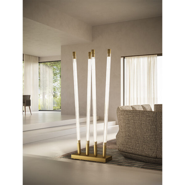 Bamboo Evo Floor Lamp Reflex luxury Italian floor lamp with bamboo-inspired structure tailored for upscale living rooms in Royal Oak Michigan