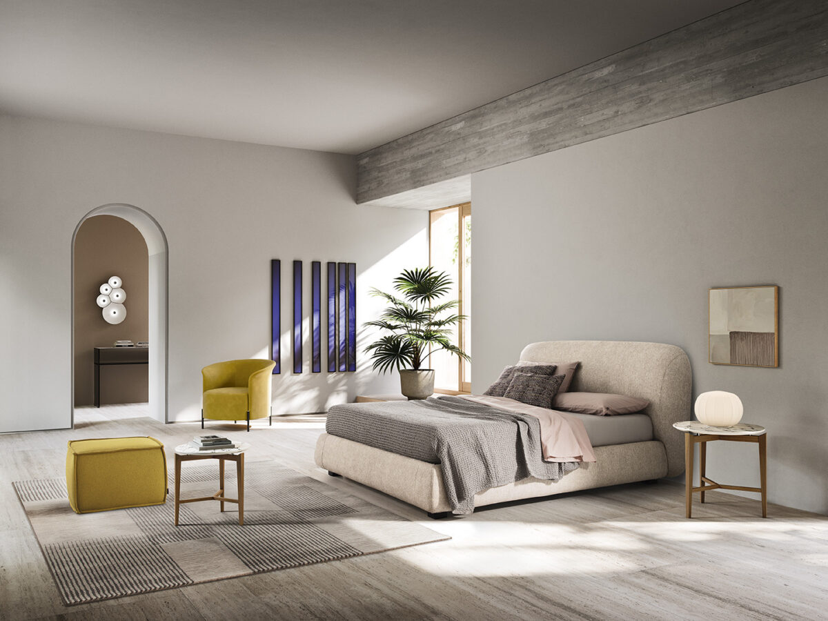 RENDEZ-VOUS armchair by Calligaris with a sophisticated and welcoming design, offering exceptional comfort for relaxation and conversation.