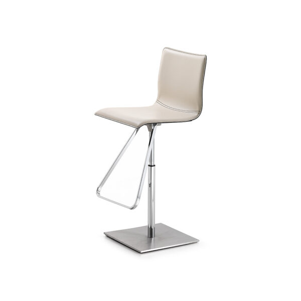 “TOTO by Cattelan Italia – modern Italian adjustable bar stool with chrome base and cushioned seat”