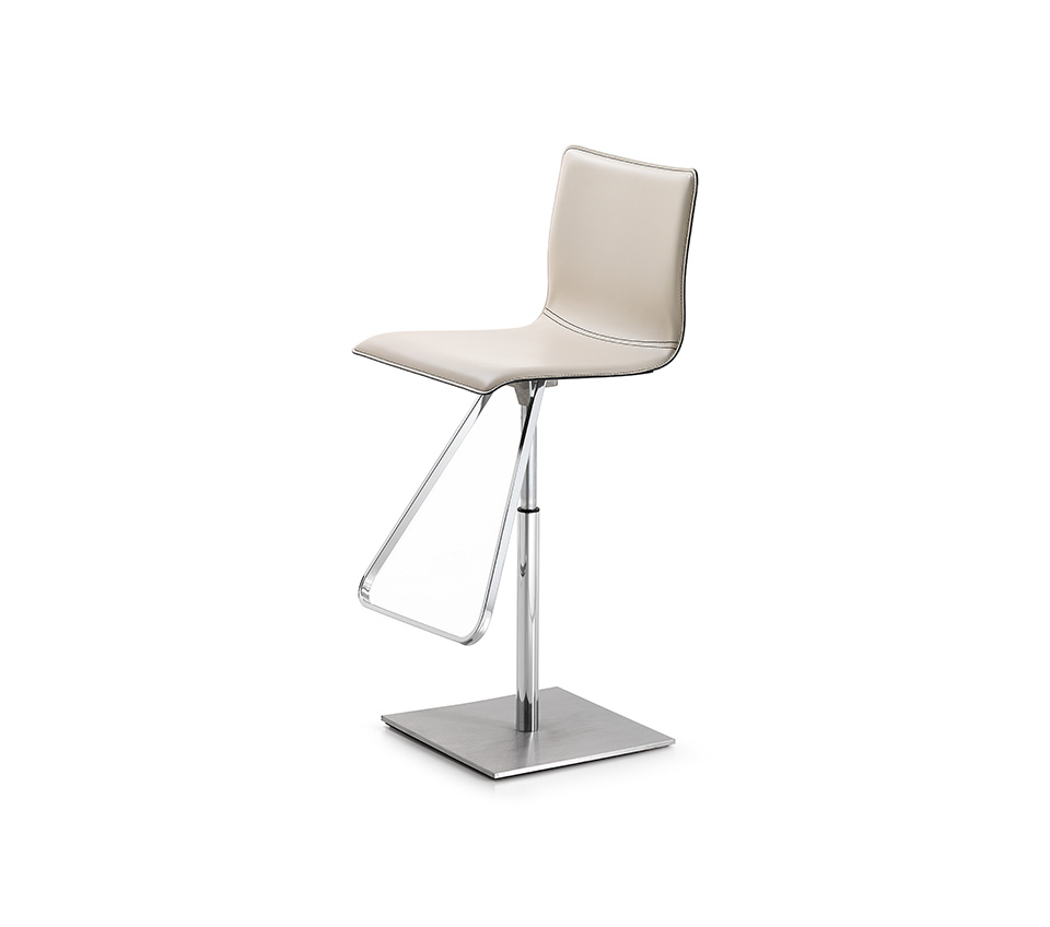 “TOTO by Cattelan Italia – modern Italian adjustable bar stool with chrome base and cushioned seat”