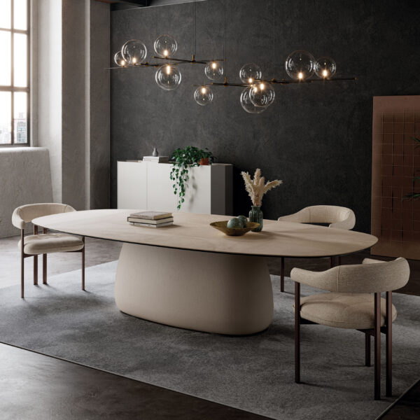 Cattelan Italia Botero Keramik – contemporary ceramic dining table with luxurious finish and round silhouette