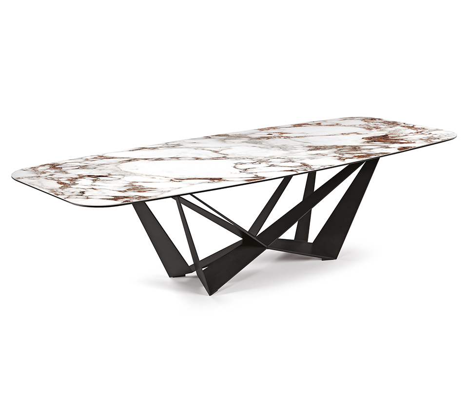 “SKORPIO Keramik by Cattelan Italia – luxury Italian dining table with ceramic top and sculptural metal base”