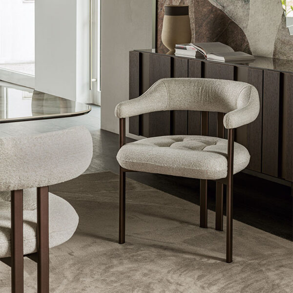 GRETA chair by Cattelan Italia – modern Italian dining chair with plush upholstery and elegant silhouette
