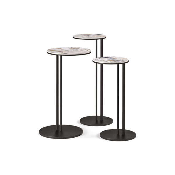 “STING by Cattelan Italia – modern Italian side table with slender metal base and round top”
