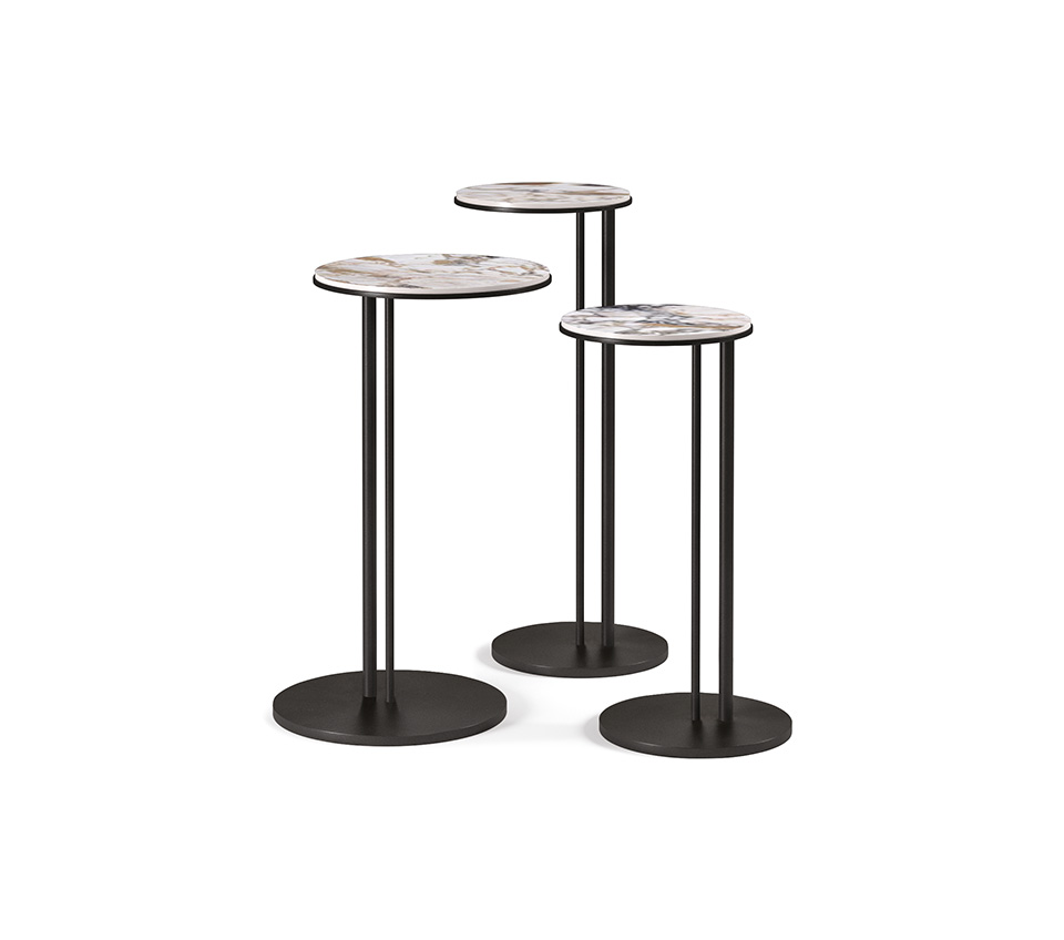 “STING by Cattelan Italia – modern Italian side table with slender metal base and round top”