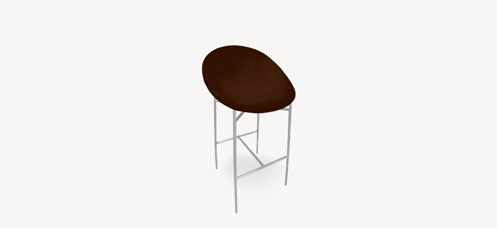 Tia Maria Stool by Moroso side profile highlighting compact modern silhouette in Troy Michigan setting