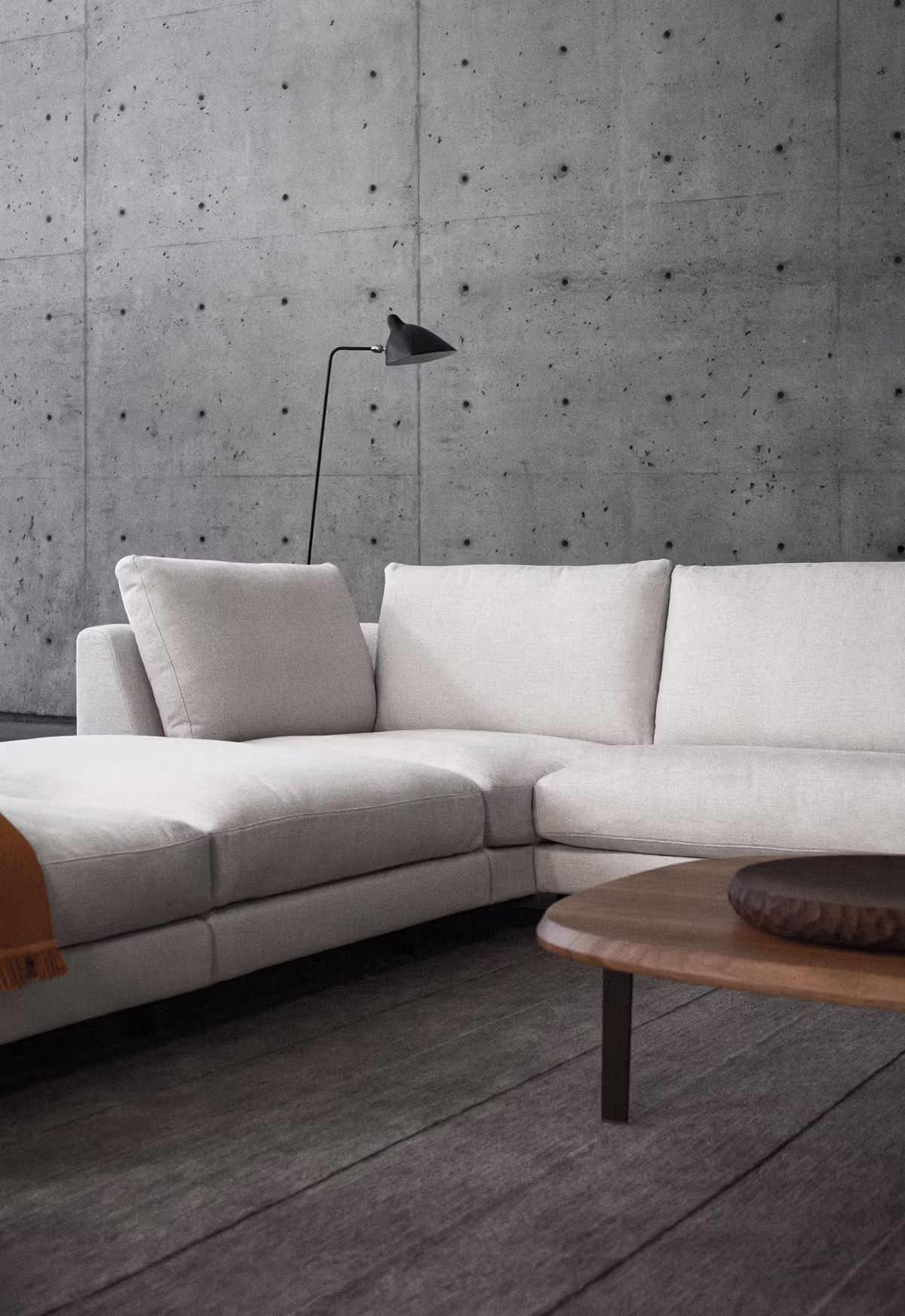 Close-up of Elle by Bensen highlighting smooth upholstery, fine stitching, and contoured shape