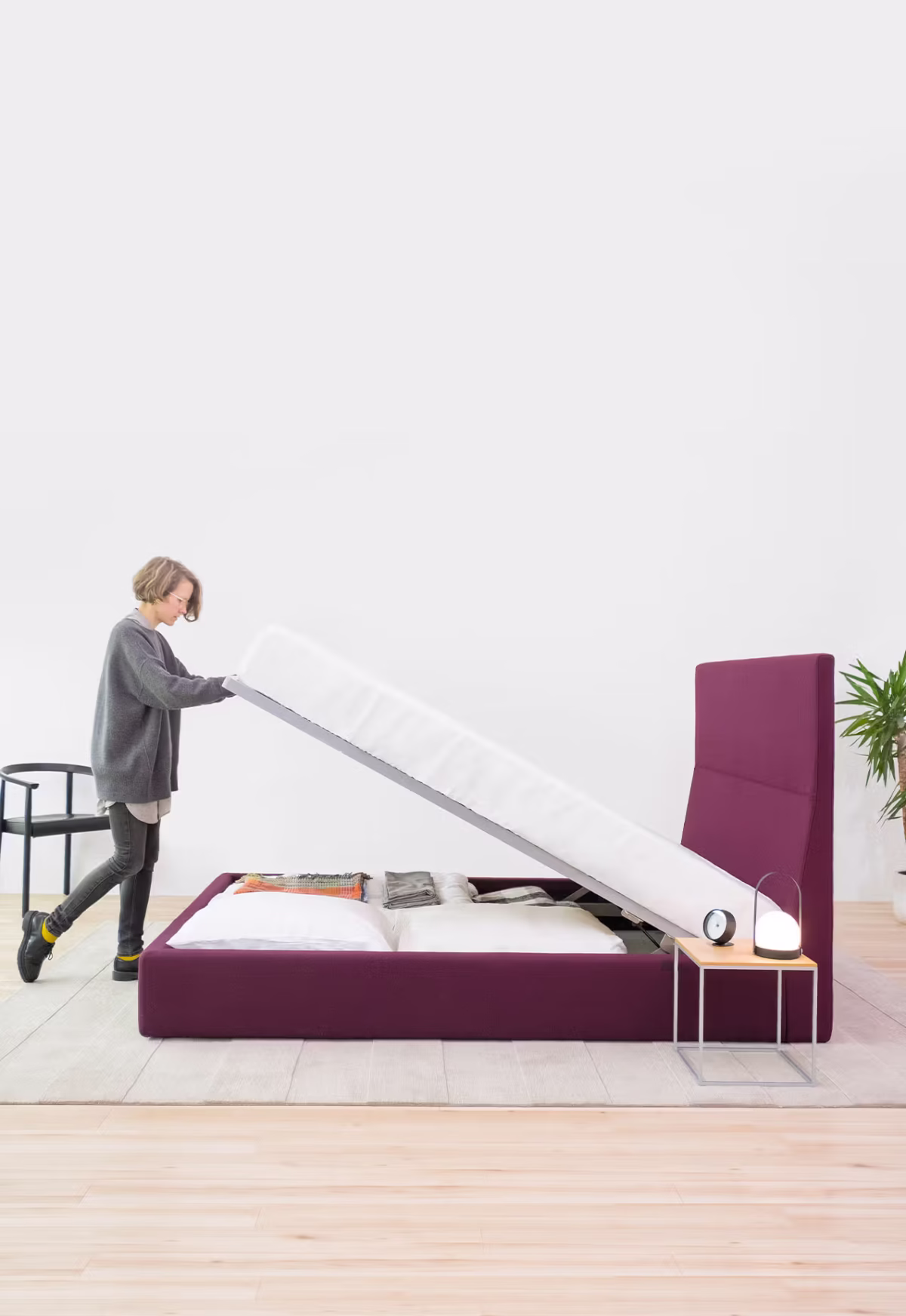 Front view of Everest by Bensen showcasing its oversized seating and plush, tailored upholstery