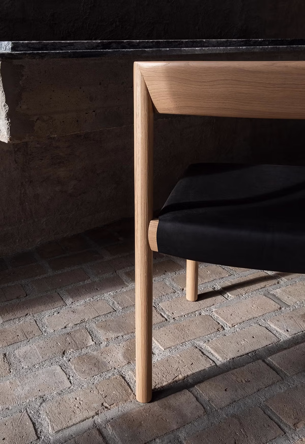 Close-up of Stax by Bensen clean lines and fabric texture