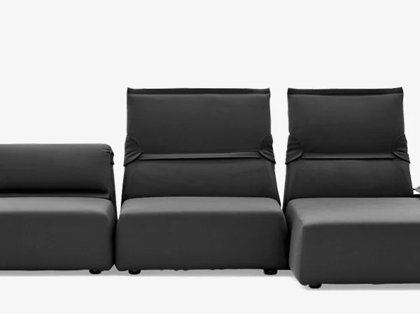 Highlands Sofa by Moroso close-up of premium fabric texture and refined stitching at the Michigan Design Center