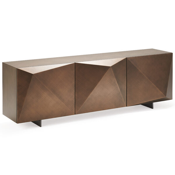 “KAYAK by Cattelan Italia – modern Italian sideboard with faceted lacquered doors and sleek minimalist frame”
