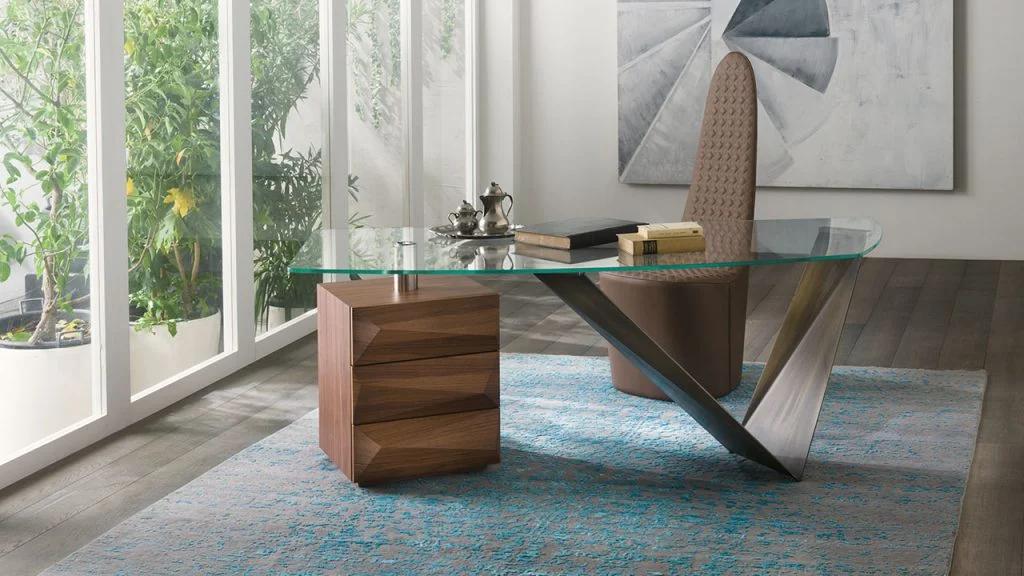 Reflex PRISMA STEEL DESK – sleek contemporary luxury workspace furniture