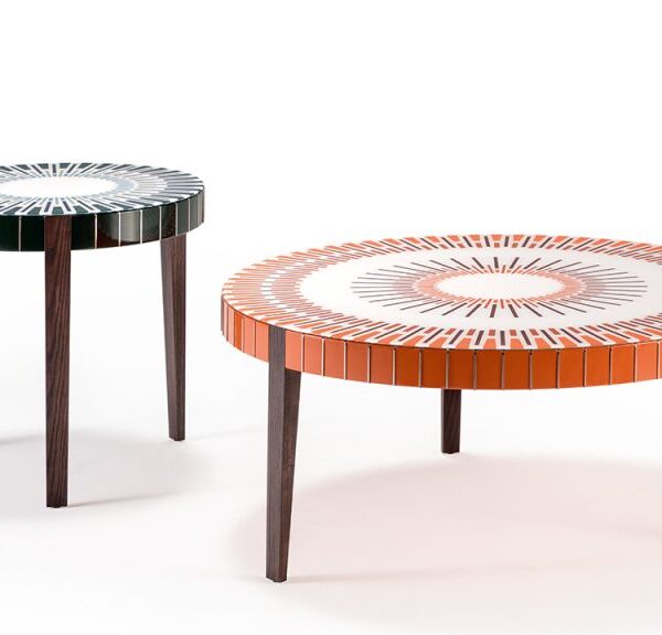 Sun 40 table by Reflex in modern Italian design, featured in a Troy Michigan showroom