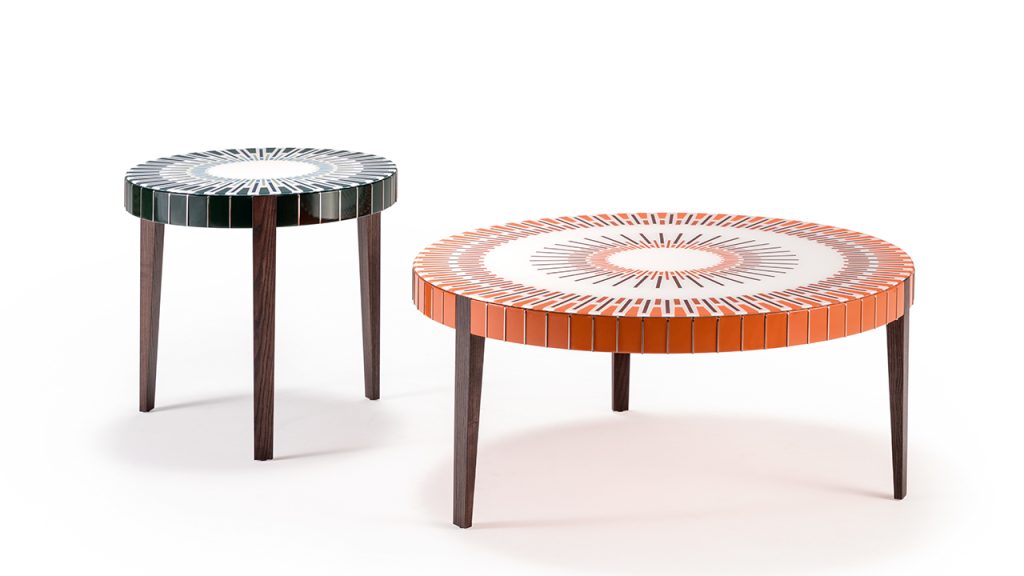 Sun 40 table by Reflex in modern Italian design, featured in a Troy Michigan showroom