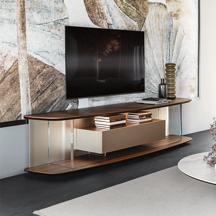 “ALTAVISTA by Cattelan Italia – modern Italian writing desk with sleek wood top and geometric metal base”