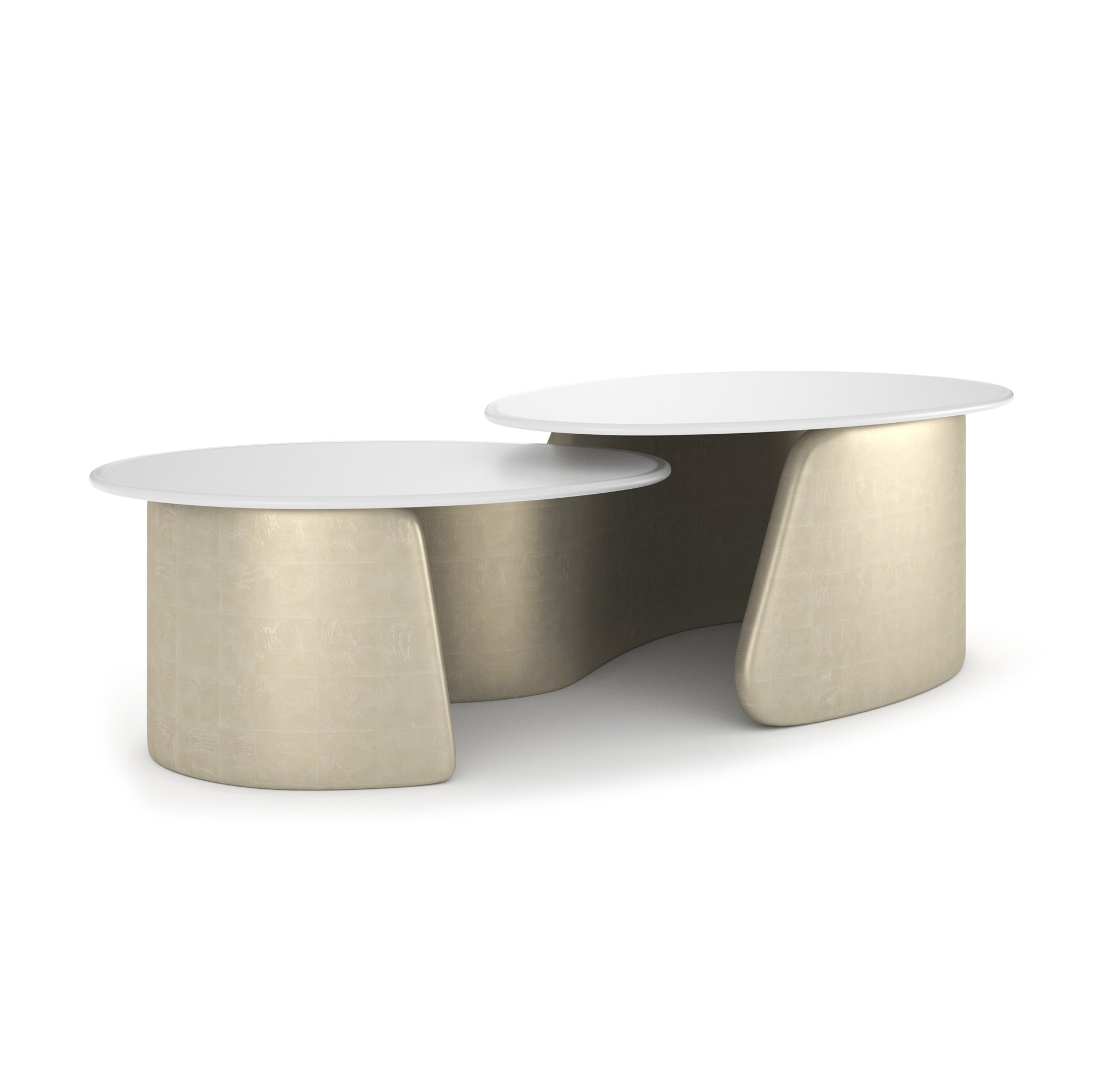 Front view of the Bauble table showcasing its artistic design and luxurious finishes.