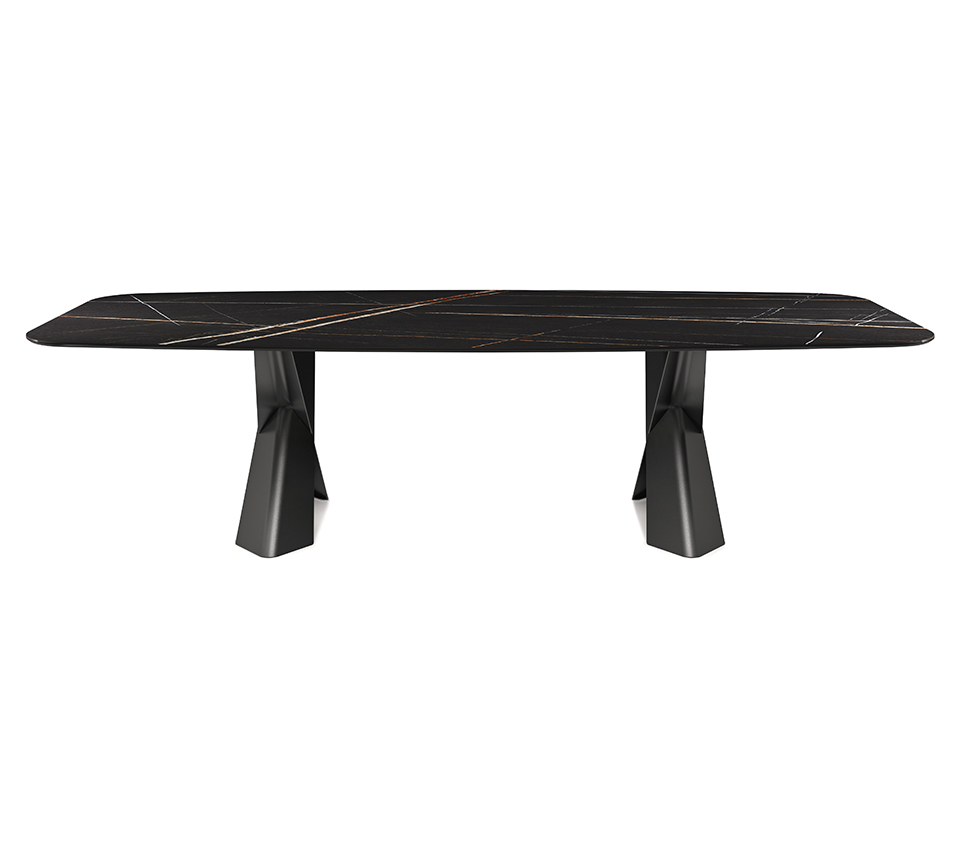 “MAD MAX Keramik by Cattelan Italia – elegant Italian table with striking ceramic top available in finishes like Alabastro, Portoro, or Sahara Noir”