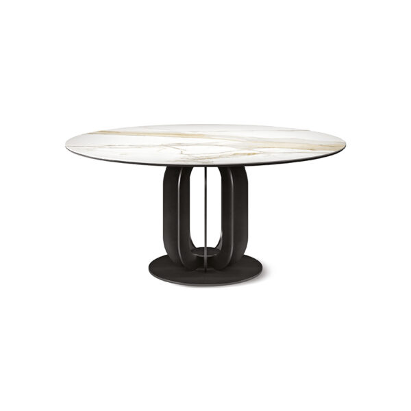 “SOHO Keramik by Cattelan Italia – modern Italian dining table with ceramic top and sculptural geometric base”
