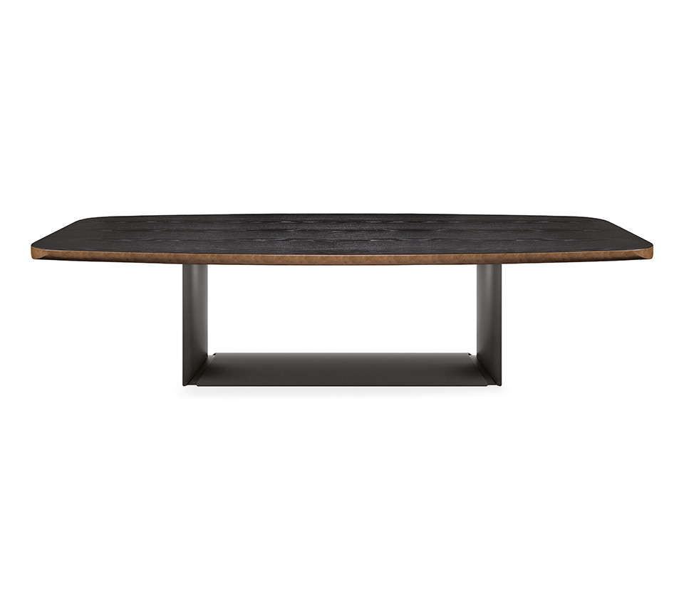 “DRAGON Wood by Cattelan Italia – contemporary Italian dining table with solid wood top and sculptural metal base”