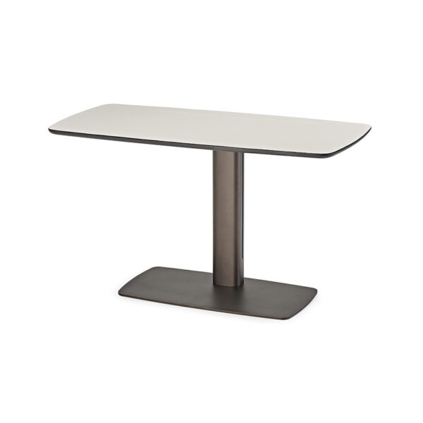 “RUN Leather by Cattelan Italia – modern Italian coffee table with premium leather top and slim metal frame”