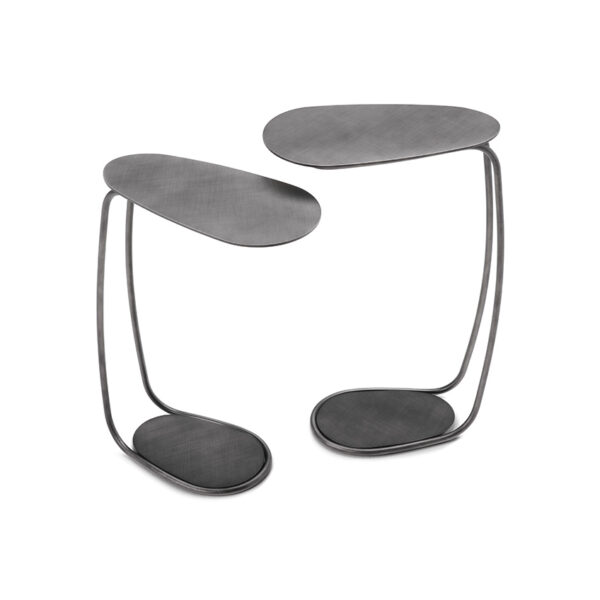 “YAGO by Cattelan Italia – modern Italian side table with sculptural round base and minimalist round top”