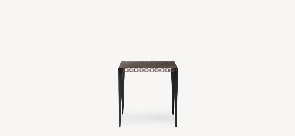 Nizza by Moroso in contemporary Italian fabric, front view in a Royal Oak Michigan showroom