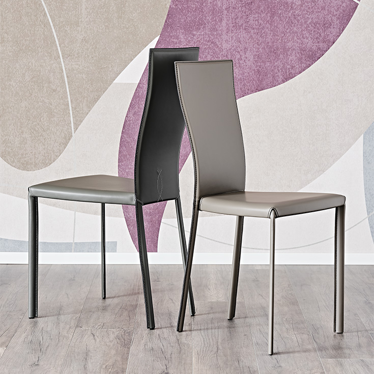 Modern NINA chair – Italian-made dining chair with seamless upholstery and sophisticated structure