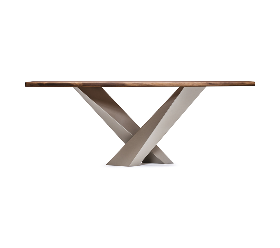 “STRATOS by Cattelan Italia – modern Italian dining table with sculptural steel base and elegant glass or wood top”
