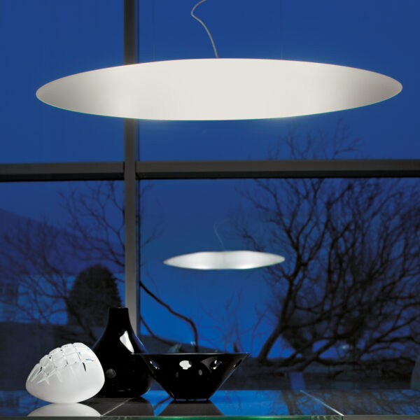 “ASTRA by Cattelan Italia – modern Italian ceiling light with sleek curved metal shade and soft downward illumination”