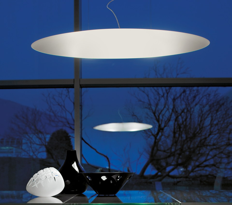 “ASTRA by Cattelan Italia – modern Italian ceiling light with sleek curved metal shade and soft downward illumination”