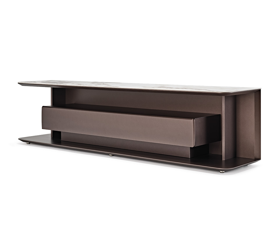 “AWARD by Cattelan Italia – modern Italian sideboard with artistic 3D-patterned doors and sleek profile”