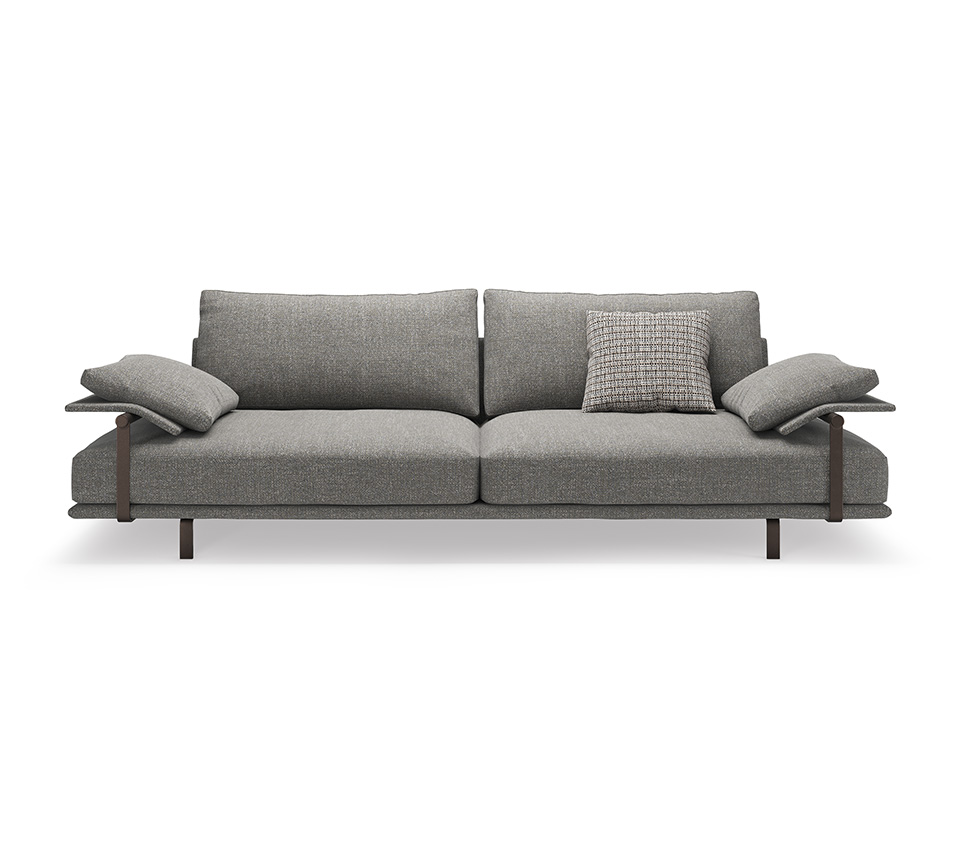 “HESTON by Cattelan Italia – modern Italian sideboard with quilted leather doors and sleek metal base”