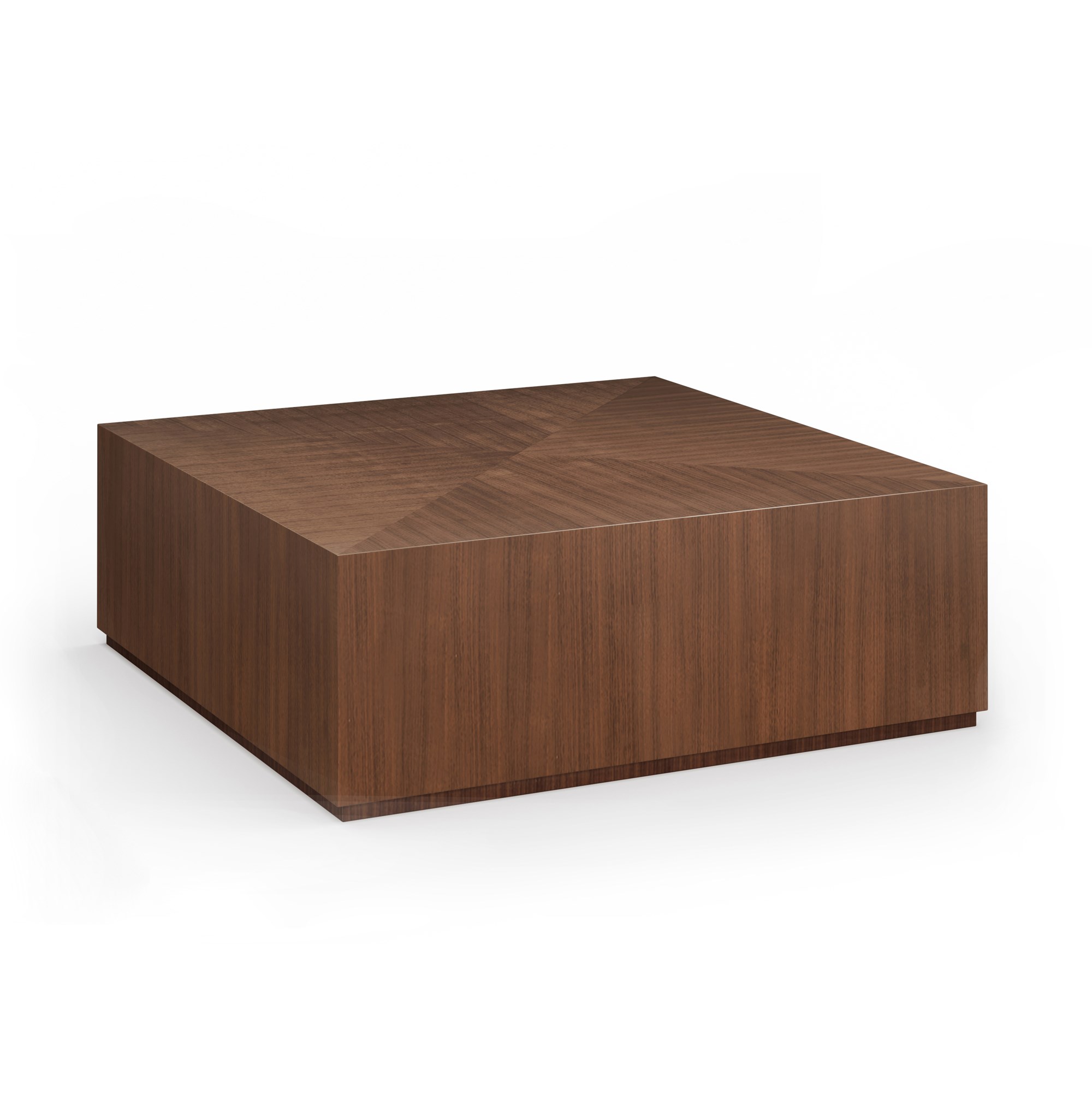Front view of Bello Square Table showing its refined proportions and contemporary design.
