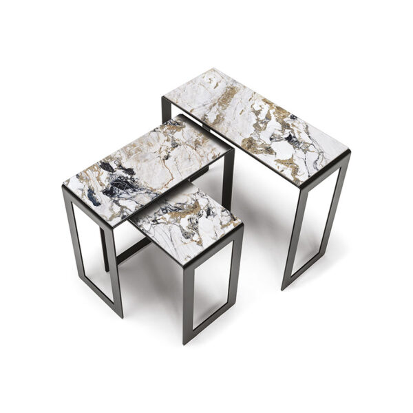 “KITANO by Cattelan Italia – modern Italian dining table with sleek wood top and geometric metal base”