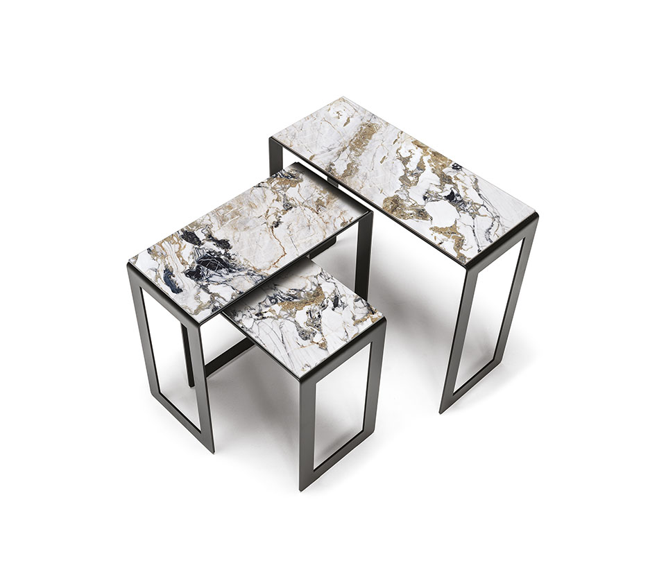 “KITANO by Cattelan Italia – modern Italian dining table with sleek wood top and geometric metal base”