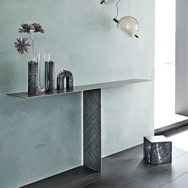 “TEE by Cattelan Italia – modern designer side table with minimalist steel structure and sleek round top”
