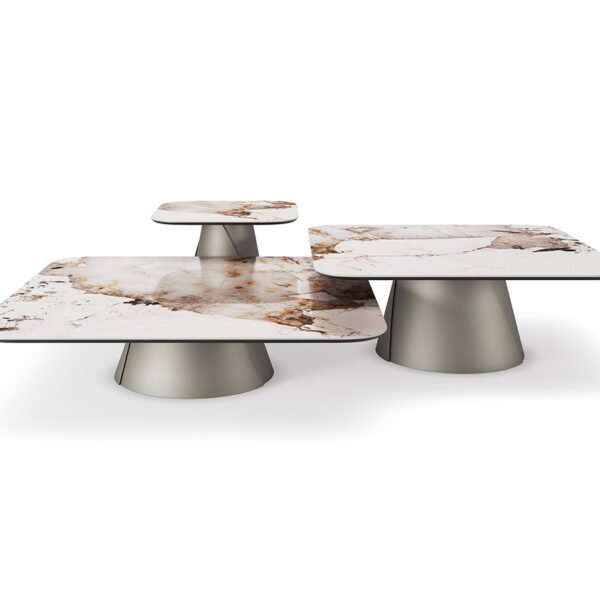 “Cattelan Italia ALBERT Keramik S – contemporary small dining table with ceramic surface and designer base”