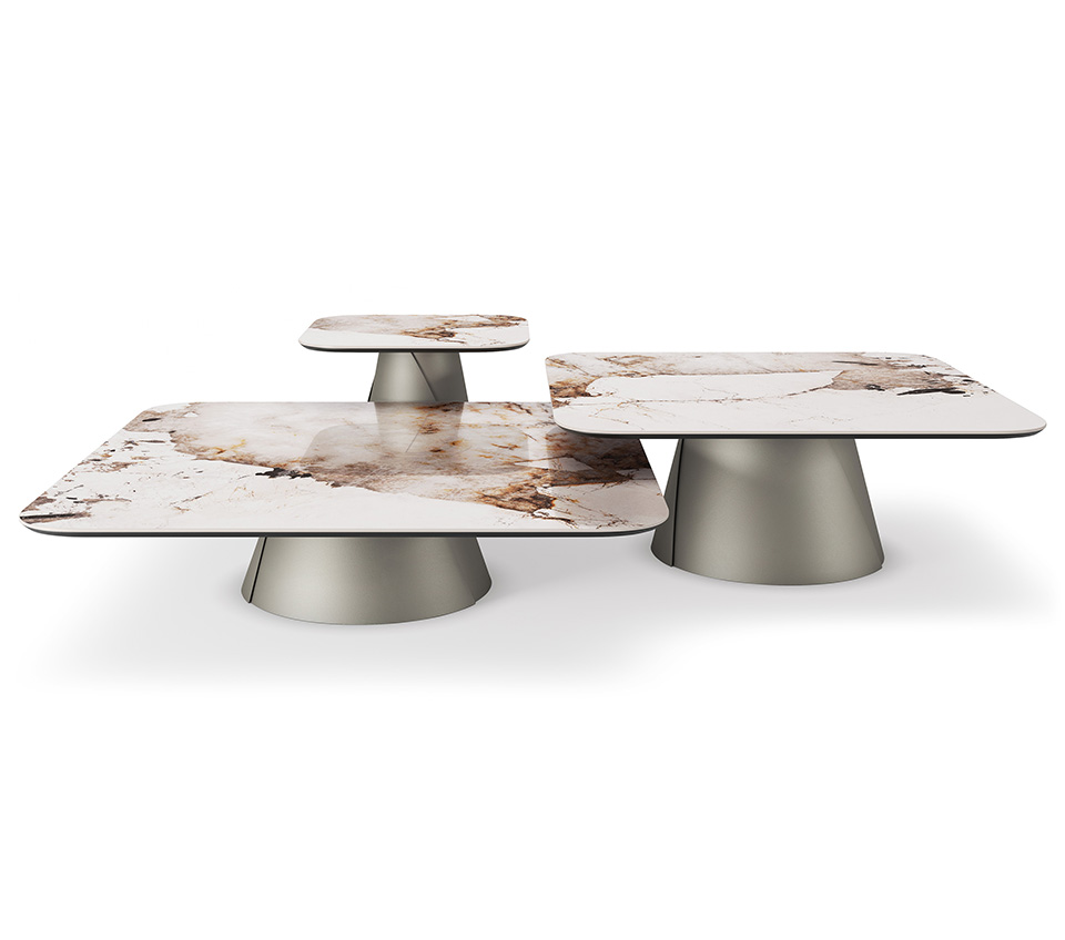 “Cattelan Italia ALBERT Keramik S – contemporary small dining table with ceramic surface and designer base”