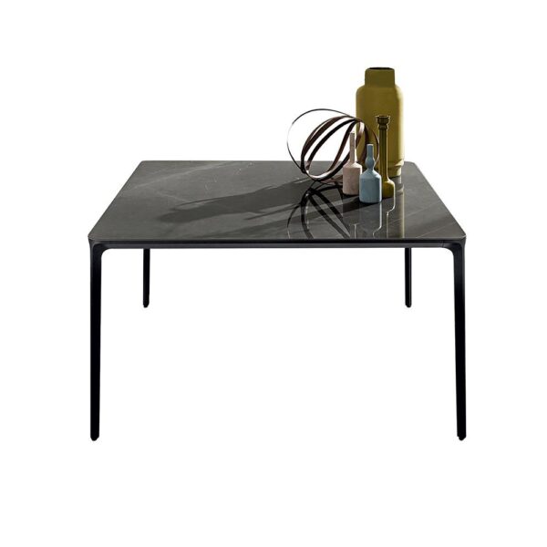 “Sovet Slim Square Table – contemporary square dining table featuring clean lines and elegant proportions”