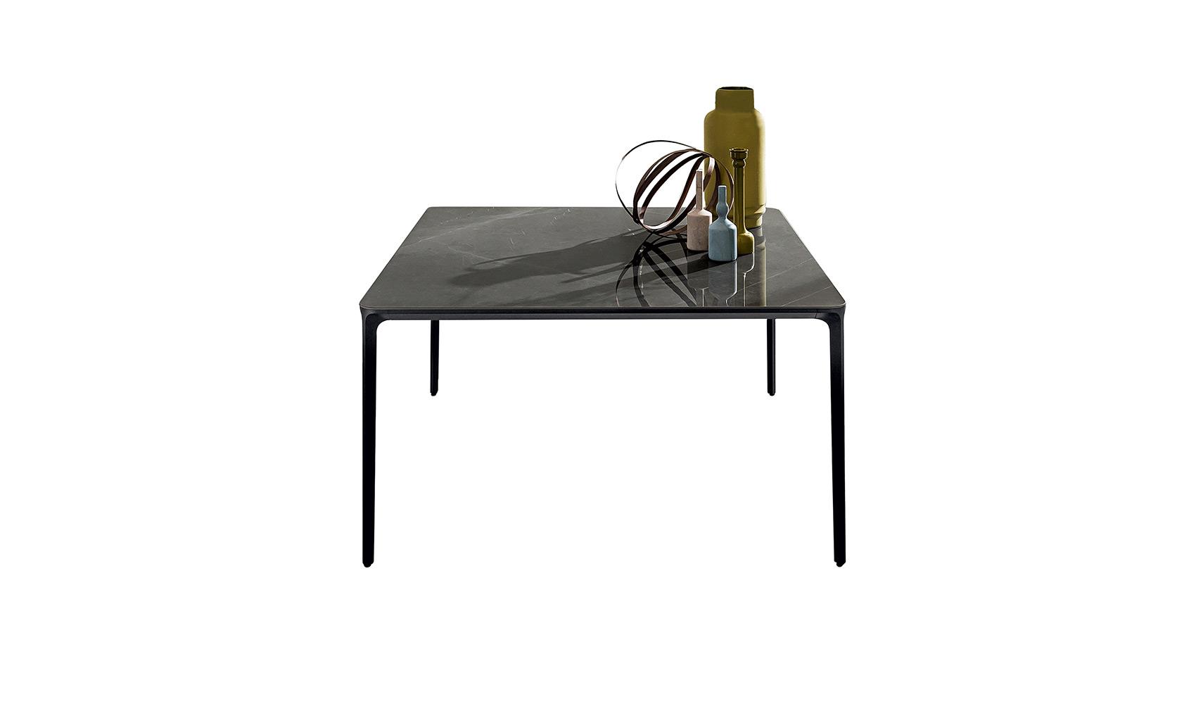 “Sovet Slim Square Table – contemporary square dining table featuring clean lines and elegant proportions”
