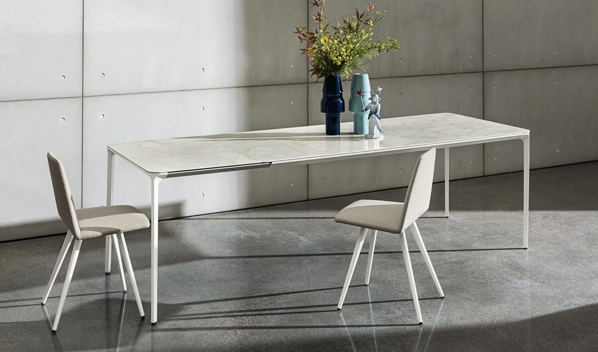 “Modern extendable dining table – Slim by Sovet featuring space-saving design and elegant finish”