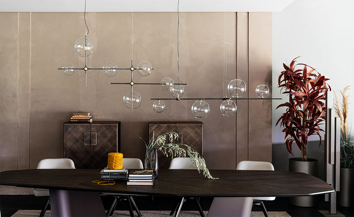 “BLOOM ceiling lamp by Cattelan – artistic lighting fixture with layered glass design and dynamic visual impact”