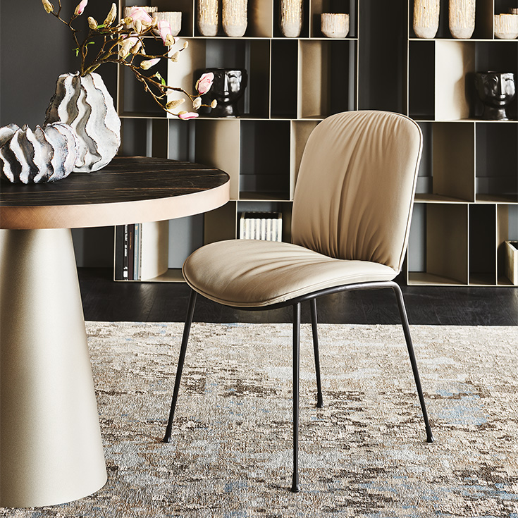 Designer TINA by Cattelan Italia – stylish Italian dining chair with slender legs and ergonomic back