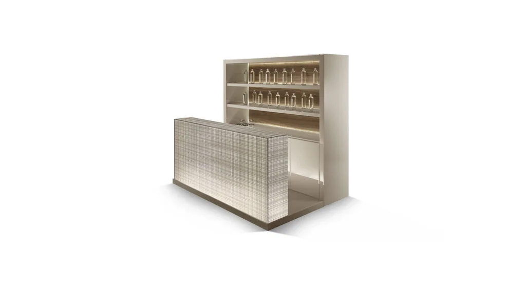 Modern Italian bar cabinet in Troy Michigan showroom