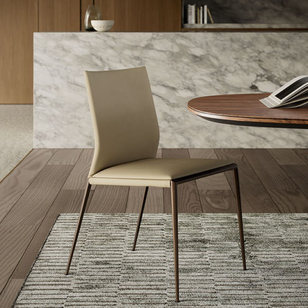 Cattelan Italia EVA chair – sophisticated Italian furniture with ergonomic design and refined textures