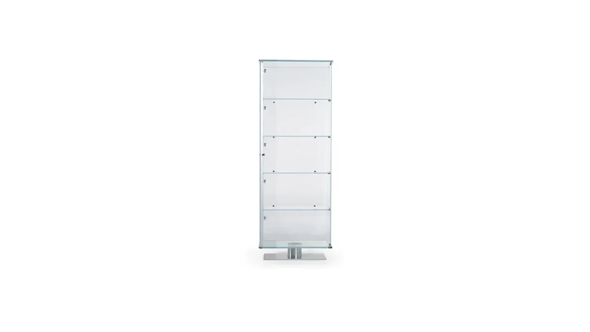 Onis Window Reflex modern Italian display unit with glass panels tailored for luxury showrooms in Royal Oak Michigan