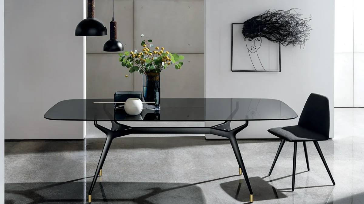 “The New Arkos Shaped 02 by Sovet – sleek and sculptural table ideal for luxury dining interiors”