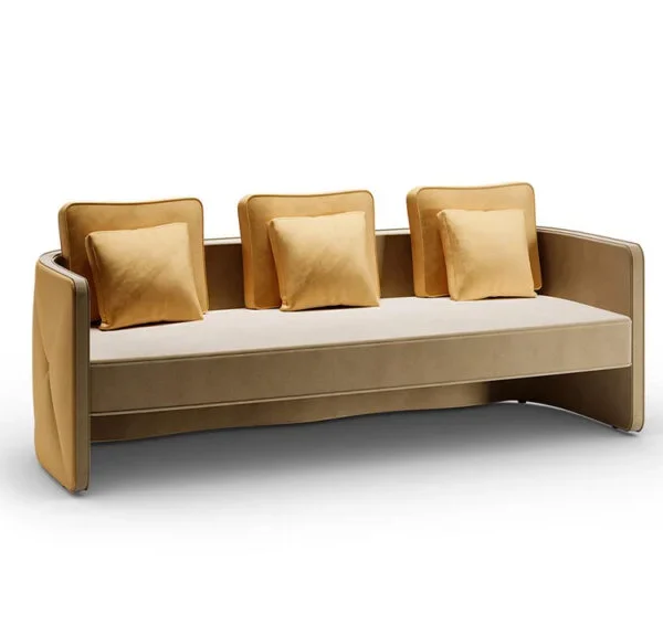 Aura Sofa by Reflex – Elegant luxury sofa with sleek lines, premium fabric, and comfortable seating, perfect for modern Birmingham, MI living rooms.