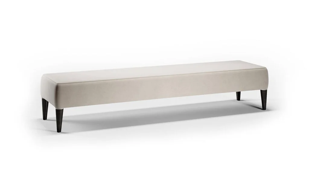 “Reflex SOFT BENCH featuring sleek lines and plush cushioning.”